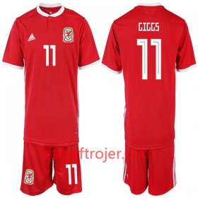 Wales Fodboldtrøjer Giggi 11 Børn Hjemmebanesæt 2018/19 Kort ærmer